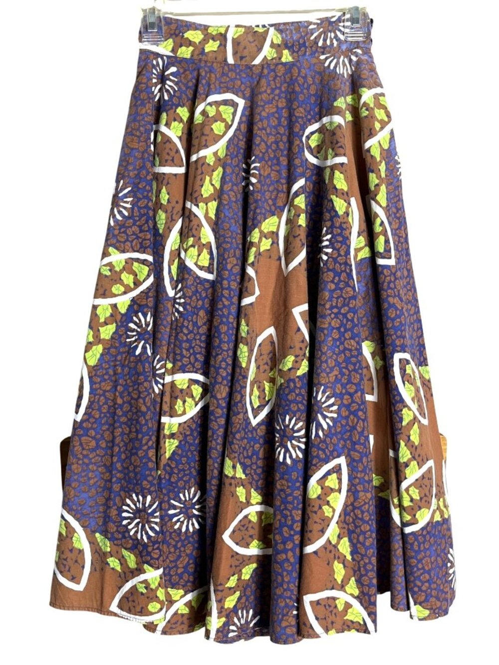 Vtg Circle Full Skirt 50s Midi Waist Defined Sock Hop Jitterbug Rockabilly Wm XS